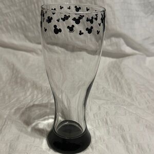 Mickey Mouse Black Glass Tumbler